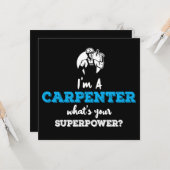 Ik ben een timmerman die je Superpower Kaart (Voorkant / Achterkant in situ)