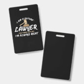 Ik Ben Een Toekomstige Advocaat Badge (Voor- en achterkant)