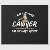 Ik ben een toekomstige advocaat cadeaupapier (Vlak)