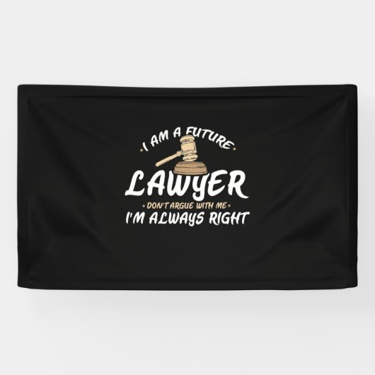 Ik ben een toekomstige advocaat spandoek (Horizontaal)