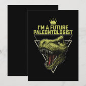 Ik ben een toekomstige paleontoloog dinosaurus kaart (Voorkant / Achterkant)