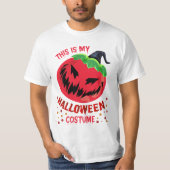 Ik ben een tomatenkostuum Halloween Fruit Red, Fun T-shirt (Voorkant)