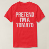 Ik ben een Tomato Costume Funny Lazy Halloween T-shirt (Design voorkant)