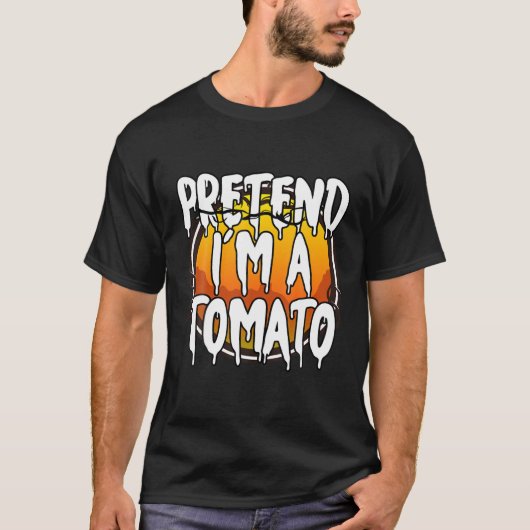 Ik ben een Tomato Funny Lazy Halloween Costume T-shirt (Voorkant)