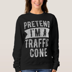 Ik ben een Traffic Cone kostuum Sinaasappel Lazy H Trui