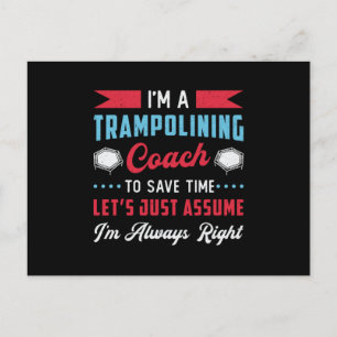 Ik ben een Trampolining Coach Trampoline Jump Gymn Briefkaart