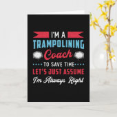 Ik ben een Trampolining Coach Trampoline Jump Gymn Kaart (Gele Bloem)