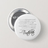 Ik ben een Triatlete - Manuscript Ronde Button 5,7 Cm (Voorkant /achterkant)