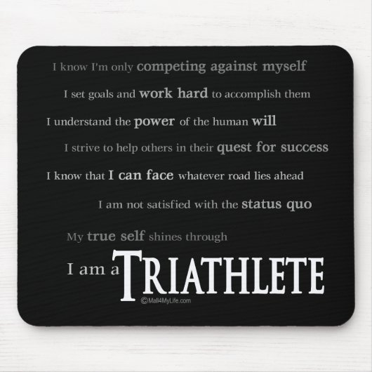 Ik ben een Triatlete Muismat (Voorkant)