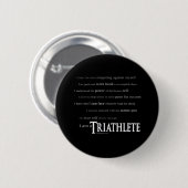 Ik ben een Triatlete Ronde Button 5,7 Cm (Voorkant /achterkant)