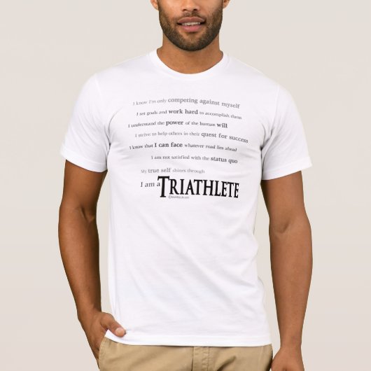 Ik ben een Triatlete T-shirt (Voorkant)