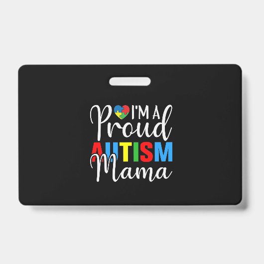 Ik Ben Een Trots Autism Mama Badge (Voorzijde)
