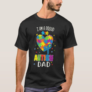Ik Ben Een Trots Autism Papa April Autisme Bewustz T-shirt
