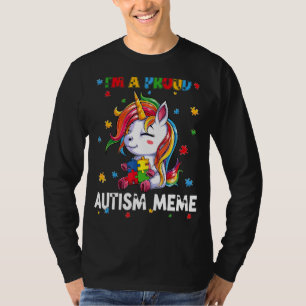 Ik ben een trots autisme Meme Awareness Puzzle Uni T-shirt