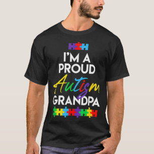 Ik ben een trots autisme opa vader Mannen Heart Gi T-shirt