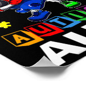 Ik ben een trots autisme tante Autism Awareness P Poster (Hoek)