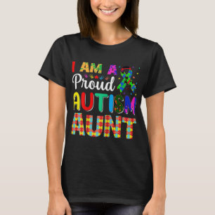 Ik ben een trots autisme tante design voor autisme t-shirt