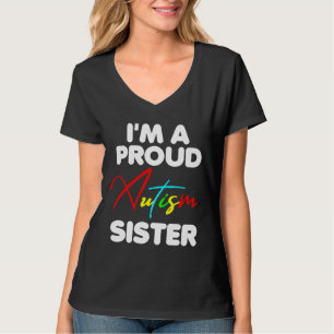 Ik ben een trots autisme zuster Meisjes Heart T-shirt