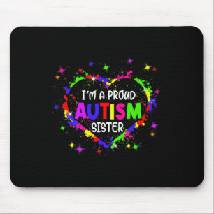 Ik ben een trots autisme zuster Women Girls Autism Muismat