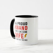 Ik ben een trots man van een superGeweldige vrouw Mok (Voorkant links)