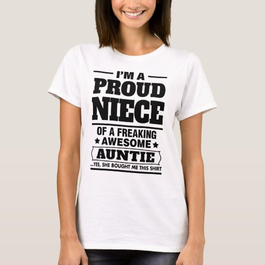 Ik ben een trots nicht van een Geweldige tante. T-shirt (Voorkant)