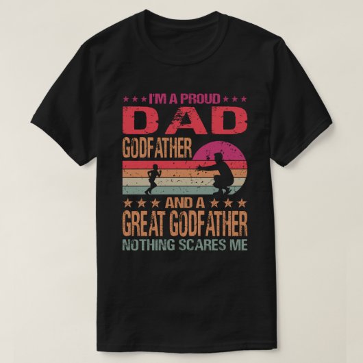 Ik ben een trots vader Godfather en een geweldige  T-shirt (Design voorkant)