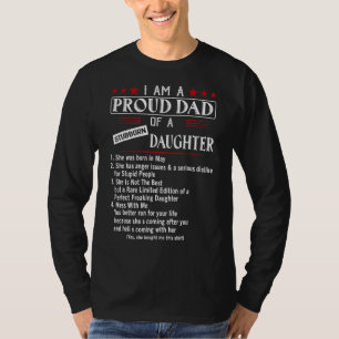 Ik ben een trots vader van een geboren dochter in t-shirt