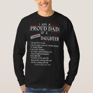 Ik ben een trots vader van een geboren dochter. t-shirt