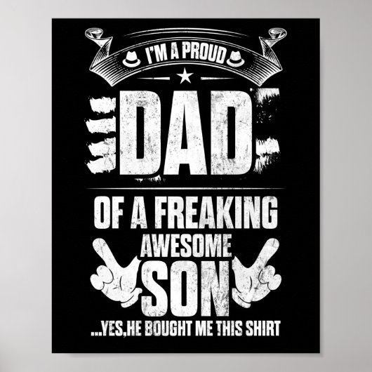 Ik ben een trots vader van een Geweldige jongen. Poster (Voorkant)