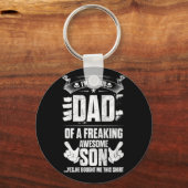 Ik ben een trots vader van een Geweldige jongen. Sleutelhanger (Voorkant)