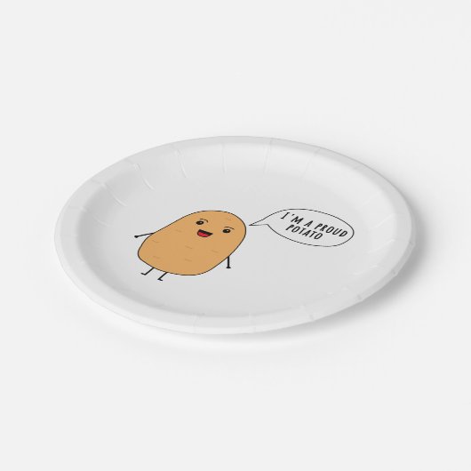 Ik ben een trotse aardappel papieren bordje (Gekanteld)