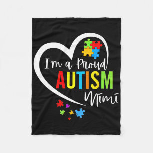Ik ben een trotse autisme-mimi-hart autisme bewust fleece deken