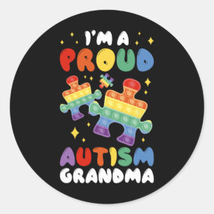 Ik ben een trotse autisme-oma  ronde sticker