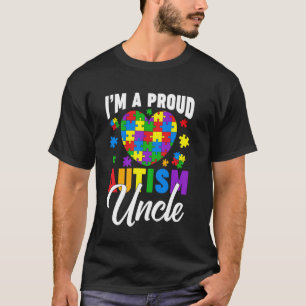 Ik ben een trotse autisme-oom Autisme bewustzijnsd T-shirt