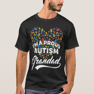 Ik ben een trotse autisme-opa autisme-puzzelhart A T-shirt