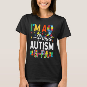 Ik ben een trotse autisme-opa, overeenkomende auti t-shirt