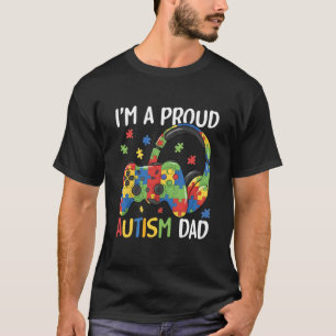 Ik ben een trotse autisme papa Autisme bewustzijn T-shirt