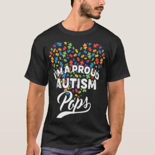Ik ben een trotse autisme-papa, autisme-puzzelhart t-shirt
