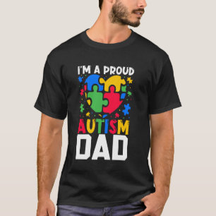 Ik ben een trotse autisme papa mama Autisme bewust T-shirt