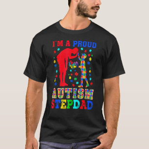 Ik ben een trotse autisme-stiefvader puzzelstukken t-shirt