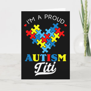 Ik ben een trotse autisme-tante Autism Awareness T Kaart