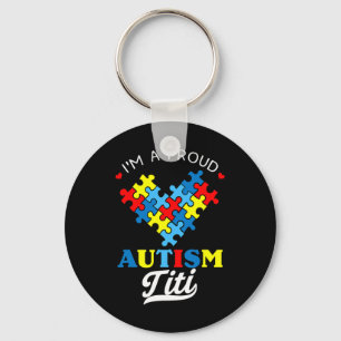 Ik ben een trotse autisme-tante Autism Awareness T Sleutelhanger