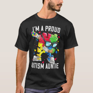 Ik ben een trotse autisme-tante Autisme bewustzijn T-shirt