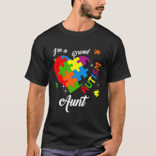 Ik ben een trotse autisme tante Autisme bewustzijn T-shirt