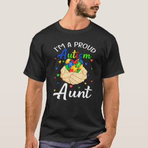 Ik ben een trotse autisme tante Autisme bewustzijn T-shirt