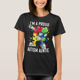 Ik ben een trotse autisme-tante Autisme bewustzijn T-shirt