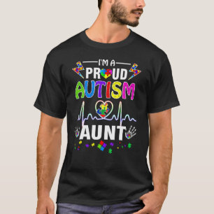 Ik ben een trotse autisme tante hart t-shirt