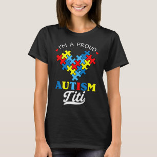 Ik ben een trotse autisme-tante Oom Autism Awarene T-shirt