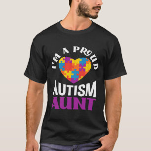 Ik ben een trotse autisme-tante puzzel hart autism t-shirt