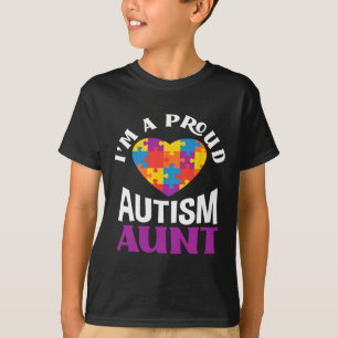 Ik ben een trotse autisme tante puzzel hart autism t-shirt